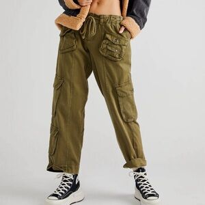 Free People Tahitian Women's Olive Cargo Pants